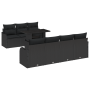 Conjunto de Sofá de Jardín Modular de 8 Piezas con Cojines Negros de Ratán Poliéster by , Outdoor sofas - Ref: Foro24-3348409...