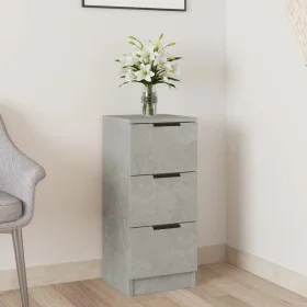 Betongraues Sperrholz-Sideboard 30x30x70 cm von vidaXL, Sideboards - Ref: Foro24-811159, Preis: 45,45 €, Rabatt: %