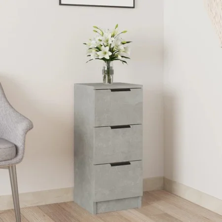 Aparador de madera contrachapada gris hormigón 30x30x70 cm de vidaXL, Aparadores - Ref: Foro24-811159, Precio: 45,44 €, Descu...