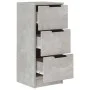Aparador de madera contrachapada gris hormigón 30x30x70 cm de vidaXL, Aparadores - Ref: Foro24-811159, Precio: 45,44 €, Descu...