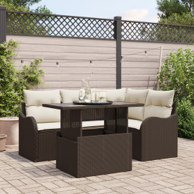 Conjunto de Sofá de Jardín de 5 Piezas con