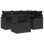 Set de Sofá de Jardín de 5 Piezas con Cojines de Ratán Polibuteno Negro by , Outdoor sofas - Ref: Foro24-3348459, Price: 392,...
