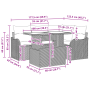 Set de Sofá de Jardín de 5 Piezas con Cojines de Ratán Polibuteno Negro by , Outdoor sofas - Ref: Foro24-3348459, Price: 392,...