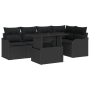 Juego de Sofá de Jardín de 6 Piezas con Cojines Poliratán Negro von , Outdoor-Sofas - Ref: Foro24-3348469, Preis: 447,05 €, R...