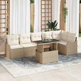 Comprar Juego de Sofá de Jardín de 7 Piezas con