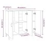 Anrichte aus Holzwerkstoff weiß 90x34x80 cm von vidaXL, Sideboards - Ref: Foro24-812501, Preis: 93,18 €, Rabatt: %