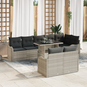 Conjunto de Sofá de Jardín de 9 Piezas con