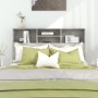 Mueble cabecero gris hormigón 140x19x103,5 cm