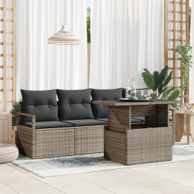 Set de Sofás de Jardín de 5 Piezas con Cojines