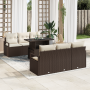 Juego de Sofá de Jardín de 7 Piezas con Cojines de Ratán Sintético Marrón by , Outdoor sofas - Ref: Foro24-3348744, Price: 52...