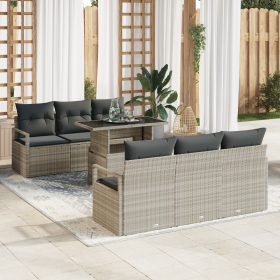 Conjunto de Sofá de Jardín de 7 Piezas con