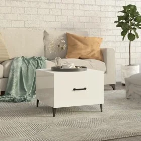 Coffee table with glossy white metal legs 50x50x40 cm by vidaXL, Coffee table - Ref: Foro24-812738, Price: 39,64 €, Discount: %