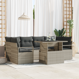 Conjunto de Sofá de Jardín de 7 Piezas de con