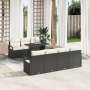 Set de Sofá de Jardín  de 8 piezas con cojines Ratán Poliéster Negro | Foro24.es | Tu tienda online para hogar, jardín y más Foro24.es