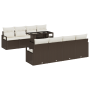 Conjunto de Sofá de Jardín de 9 Piezas con Cojines Marrón Rattan Poliéster von , Outdoor-Sofas - Ref: Foro24-3348784, Preis: ...