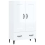 Aparador de madera contrachapada blanco brillante 70x31x115cm de vidaXL, Aparadores - Ref: Foro24-812579, Precio: 90,76 €, De...