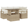 Conjunto de Sofás de Jardín de 5 Piezas con Cojines Ratán Beige von , Outdoor-Sofas - Ref: Foro24-3348817, Preis: 400,29 €, R...