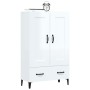 Aparador de madera contrachapada blanco brillante 70x31x115cm de vidaXL, Aparadores - Ref: Foro24-812579, Precio: 90,76 €, De...