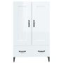 Hochglanzweißes Sperrholz-Sideboard, 70 x 31 x 115 cm von vidaXL, Sideboards - Ref: Foro24-812579, Preis: 91,22 €, Rabatt: %