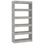 Shelf/divider in gray concrete engineered wood 80x30x166 cm by vidaXL, Bookcases and shelves - Ref: Foro24-811722, Price: 65,...