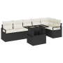 Conjunto de Sofás de Jardín de 7 Piezas con Cojines Negro Rattan Poliéster | Foro24.es | Tu tienda online para hogar, jardín y más Foro24.es