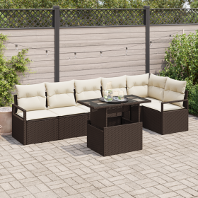 Conjunto de Sofá de Jardín de 7 Piezas con