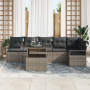 Conjunto de Sofá de Jardín  de 7 Piezas con Cojines Gris Poliratán | Foro24.es | Tu tienda online para hogar, jardín y más Foro24.es
