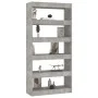 Shelf/divider in gray concrete engineered wood 80x30x166 cm by vidaXL, Bookcases and shelves - Ref: Foro24-811722, Price: 65,...