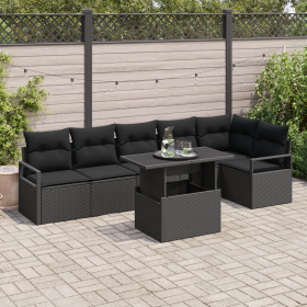 Conjunto de Sofás de Jardín de 7 Piezas con