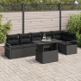 Conjunto de Sofás de Jardín  de 7 Piezas con Cojines Negro Ratán Sintético | Foro24.es | Tu tienda online para hogar, jardín y más Foro24.es