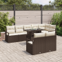 Juego de Sofás de Jardín de 9 Piezas con Cojines Marrón De Polyratán von , Outdoor-Sofas - Ref: Foro24-3348844, Preis: 688,16...
