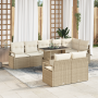 Juego de Sofá de Jardín de 9 Piezas con Cojines Beige de Ratán Sintético | Foro24.es | Tu tienda online para hogar, jardín y más Foro24.es