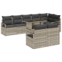 Conjunto de Sofás de Jardín de 9 Piezas con Cojines Gris Claro Ratán Poliéster von , Outdoor-Sofas - Ref: Foro24-3348848, Pre...