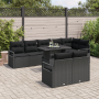 Juego de Sofá de Jardín de 9 Piezas con Cojines Negro Poliratán by , Outdoor sofas - Ref: Foro24-3348849, Price: 650,56 €, Di...