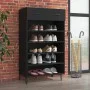 Schwarzer Schuhschrank aus Sperrholz 60x35x105 cm von vidaXL, Schuhregale und Schuhorganisatoren - Ref: Foro24-812790, Preis:...