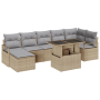 Conjunto de Sofá de Jardín de 8 Piezas con Cojines Beige Poliratán de , Sofás de exterior - Ref: Foro24-3348866, Precio: 531,...