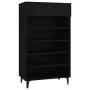 Schwarzer Schuhschrank aus Sperrholz 60x35x105 cm von vidaXL, Schuhregale und Schuhorganisatoren - Ref: Foro24-812790, Preis:...