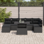 Conjunto de Sofás de Jardín de 8 Piezas con Cojines Ratán Poliéster Negro | Foro24.es | Tu tienda online para hogar, jardín y más Foro24.es