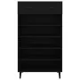 Schwarzer Schuhschrank aus Sperrholz 60x35x105 cm von vidaXL, Schuhregale und Schuhorganisatoren - Ref: Foro24-812790, Preis:...