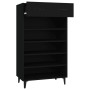 Mueble zapatero de madera contrachapada negro 60x35x105 cm by vidaXL, Shoe racks and shoe organizers - Ref: Foro24-812790, Pr...