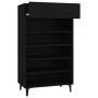 Schwarzer Schuhschrank aus Sperrholz 60x35x105 cm von vidaXL, Schuhregale und Schuhorganisatoren - Ref: Foro24-812790, Preis:...
