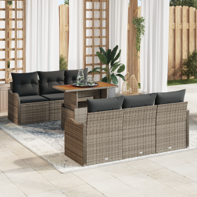 Conjunto de Sofás de Jardín de 7 Piezas con