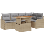 Conjunto de Sofás de Jardín de 6 piezas con Cojines Beige Ratán de Polietileno Acacia by , Outdoor sofas - Ref: Foro24-334946...