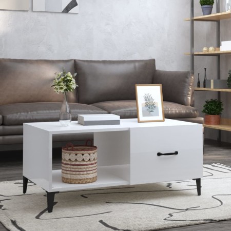 Couchtisch aus glänzend weißem Sperrholz, 90 x 50 x 40 cm von vidaXL, Couchtisch - Ref: Foro24-812669, Preis: 46,48 €, Rabatt: %