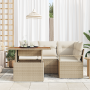 Juego de Sofás de Jardín de 5 Piezas con Cojines Beige de Ratán Poliéster von , Outdoor-Sofas - Ref: Foro24-3349707, Preis: 3...