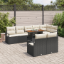 Conjunto de Sofá de Jardín de 9 Piezas con Cojines Negro Polirratán Acacia | Foro24.es | Tu tienda online para hogar, jardín y más Foro24.es