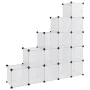 Estantería cubos 15 compartimentos y puertas PP transparente by vidaXL, Shoe racks and shoe organizers - Ref: Foro24-340553, ...