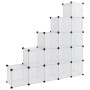 Estantería cubos 15 compartimentos y puertas PP transparente by vidaXL, Shoe racks and shoe organizers - Ref: Foro24-340553, ...