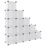 Estantería cubos 15 compartimentos y puertas PP transparente by vidaXL, Shoe racks and shoe organizers - Ref: Foro24-340553, ...