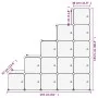 Estantería cubos 15 compartimentos y puertas PP transparente by vidaXL, Shoe racks and shoe organizers - Ref: Foro24-340553, ...
